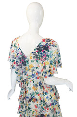 1970s Holly Harp Silk Dress w Original Tag