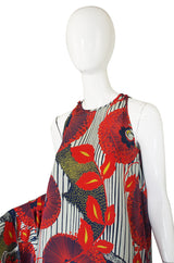 1930s Exceptional Deco Silk Print Dress & Scarf