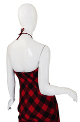 1990s Ralph Lauren Plaid Halter Dress