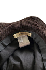 c. 2009 Balenciaga by Nicolas Ghesquière Dark Brown Corduroy Hat