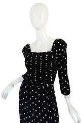 1980s Oscar de la Renta Dot Dress