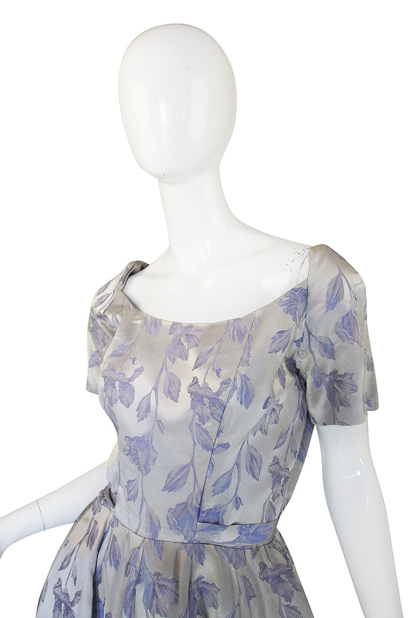 1950s Silvered Lavender Suzy Perette Dress