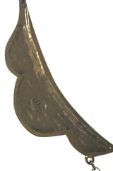 Unusual 1990s Chloe Long Brass Pendant Necklace