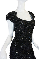 Recent Elie Saab Fully Beaded & Sequinned Black Dress