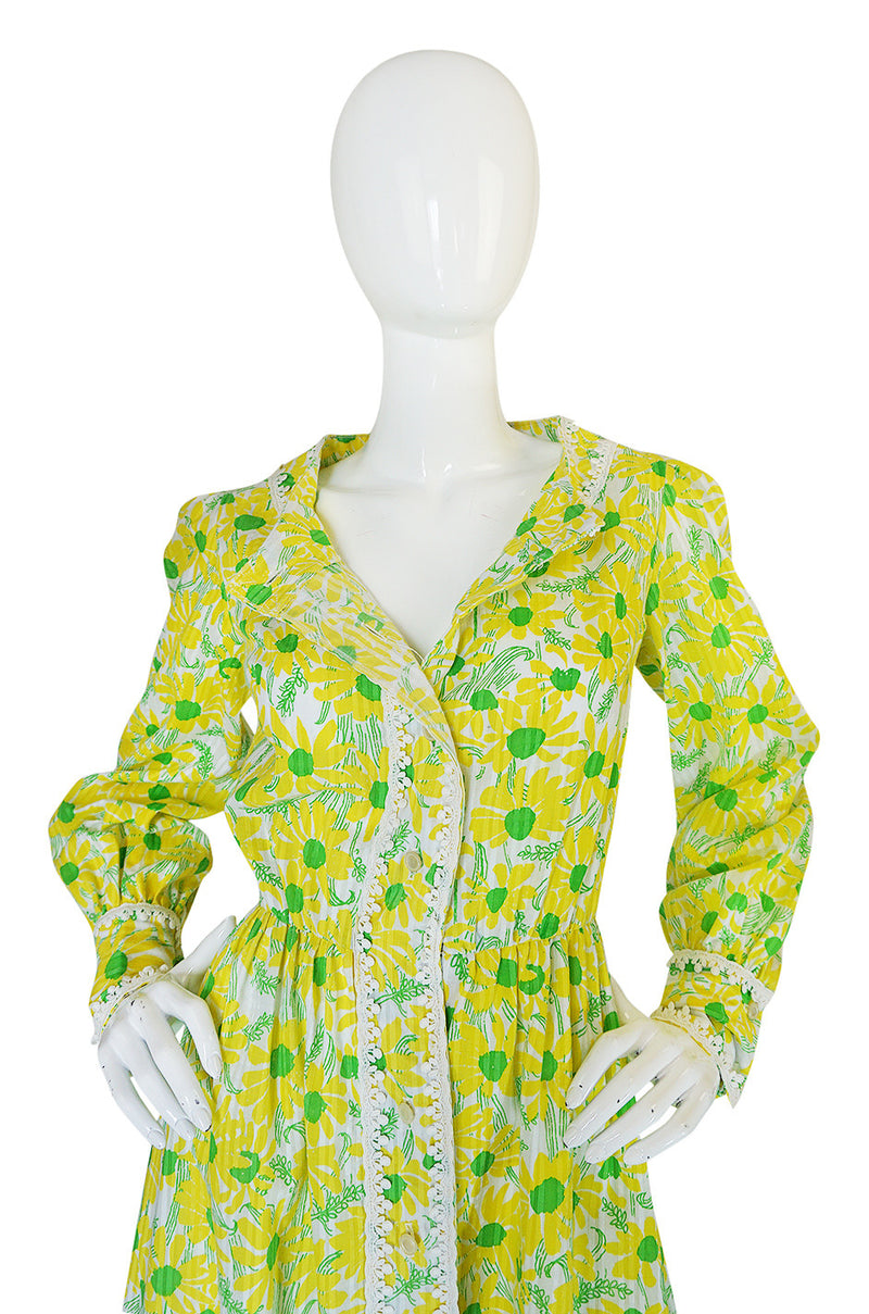Early 1960s "The Lilly" Lilly Pulitzer Yellow & Green Floral Dress