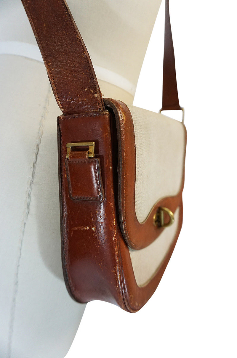 Unusual 1960s Hermes Canvas Bag with Interchangeable Strap – Shrimpton  Couture
