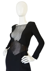 c2014 Hedi Slimane for Saint Laurent Lace & Leather Dress