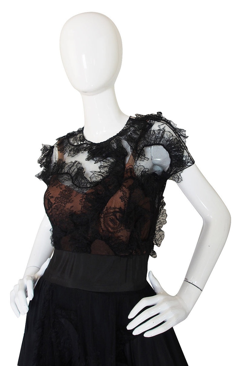 Rare 1942 "It's Not True" Adrian Silk & Lace Gown