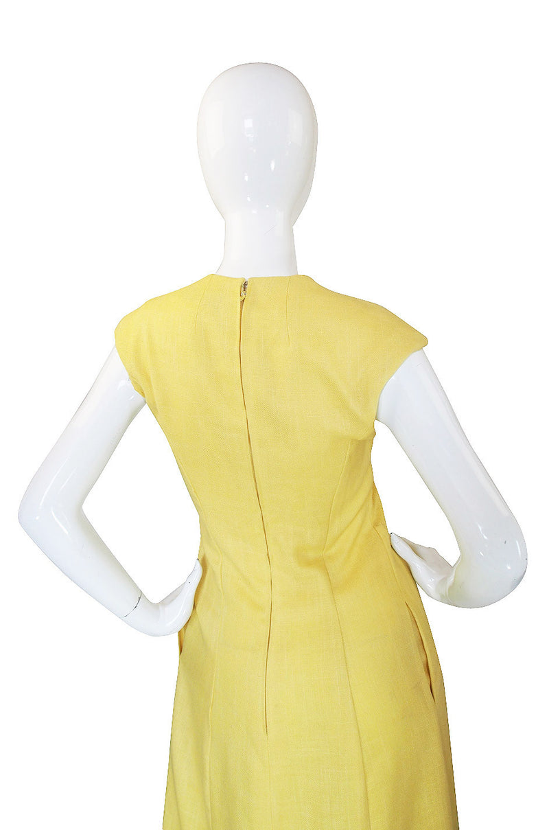 1960s Sculpted Mollie Parnis Maxi Dress