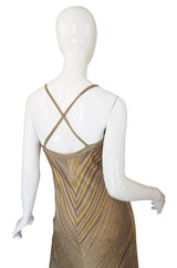 Recent Missoni Gold Chevron Pattern Knit Halter Summer Dress Shrimpton Couture Recent Missoni Gold Chevron Pattern Knit Halter Summer Dress Shrimpton Couture