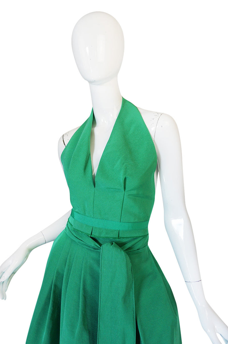 1960s Pauline Trigere Backless Structured Halter & Skirt Dress Set