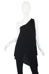 1970s Joy Stevens Black Jersey Jumpsuit