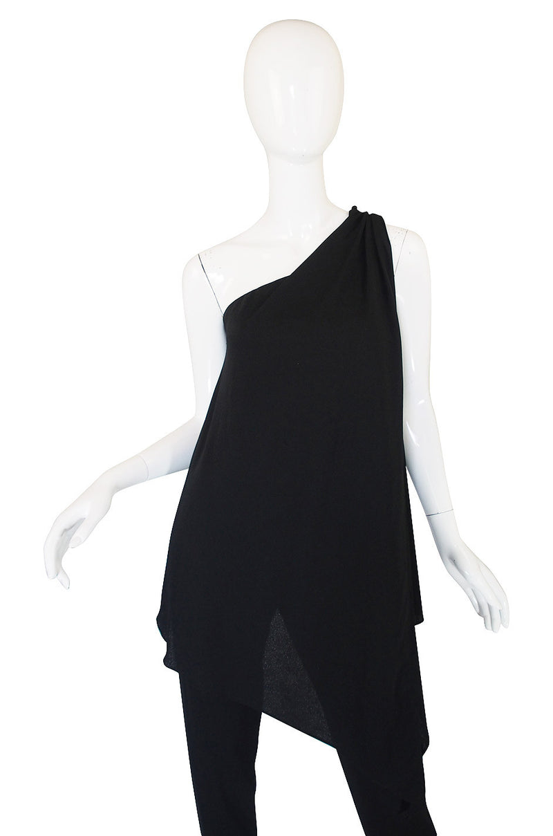 1970s Joy Stevens Black Jersey Jumpsuit