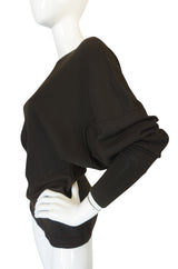 Rare 1980s Chocolate Azzedine Alaia Knit Sweater