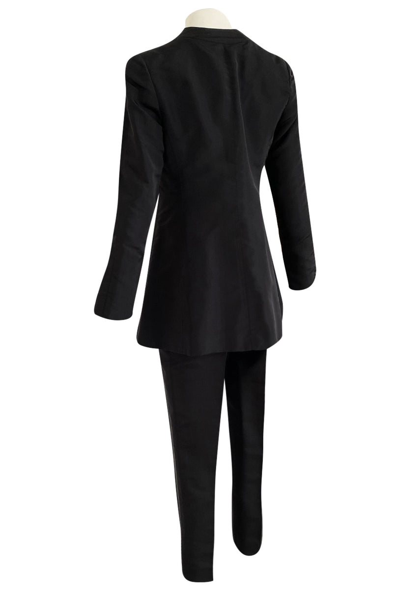 Spring 2000 Chanel Haute Couture Black Silk Taffeta Sculpted Jacket & Shrimpton Couture Spring 2000 Chanel Haute Couture Black Silk Taffeta Sculpted Jacket & Shrimpton Couture