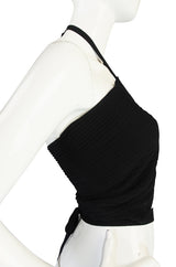 circa 1996 Tom Ford for Gucci Black Halter Knit Top