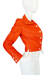 Rare Original 1960s Courreges Orange Vinyl Jacket