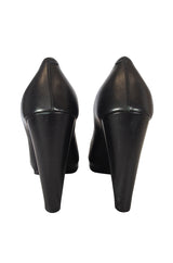 A/W 2012 Celine Black Pointed Wedge Pump 38