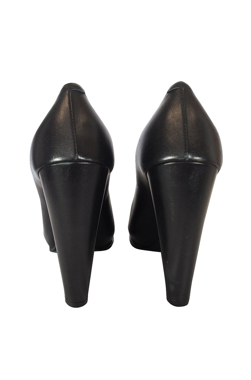 A/W 2012 Celine Black Pointed Wedge Pump 38 – Shrimpton Couture