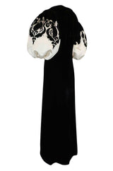 Fall 1977 Pierre Balmain Haute Couture Lesage Beaded Velvet Dress