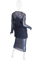 1990s Romeo Gigli 3 Piece Net Dress Set