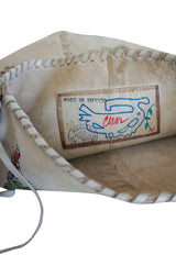 Rare 1960s Hand Painted Whipstitched Char Bag