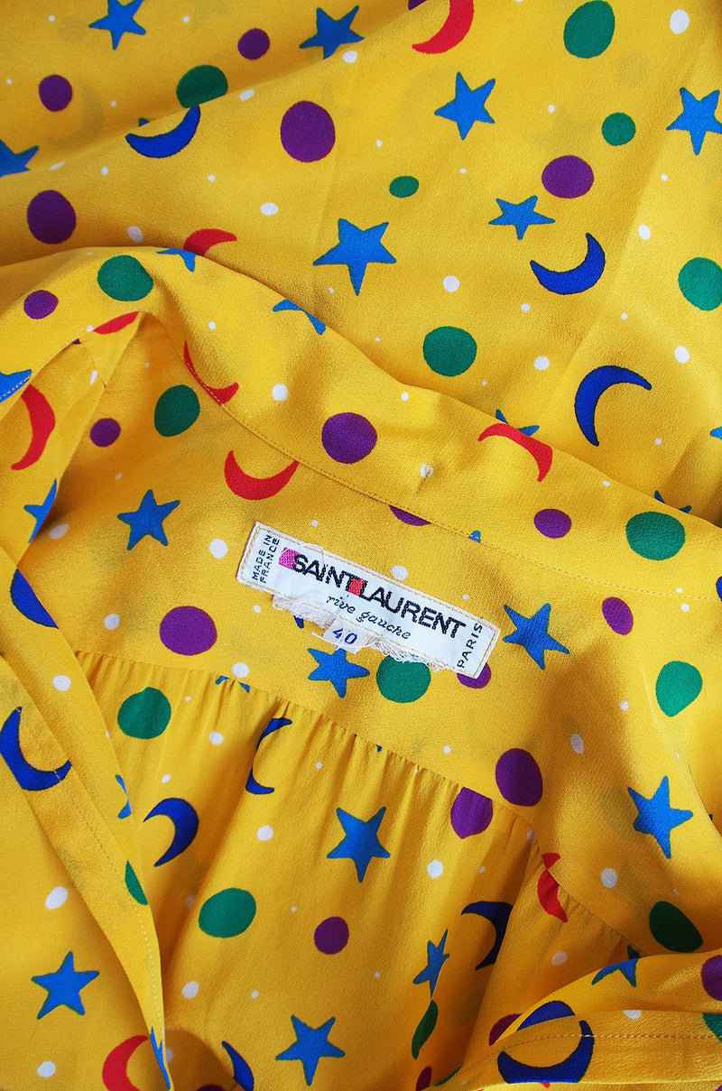 1979 Stars & Moons YSL Silk Shirt