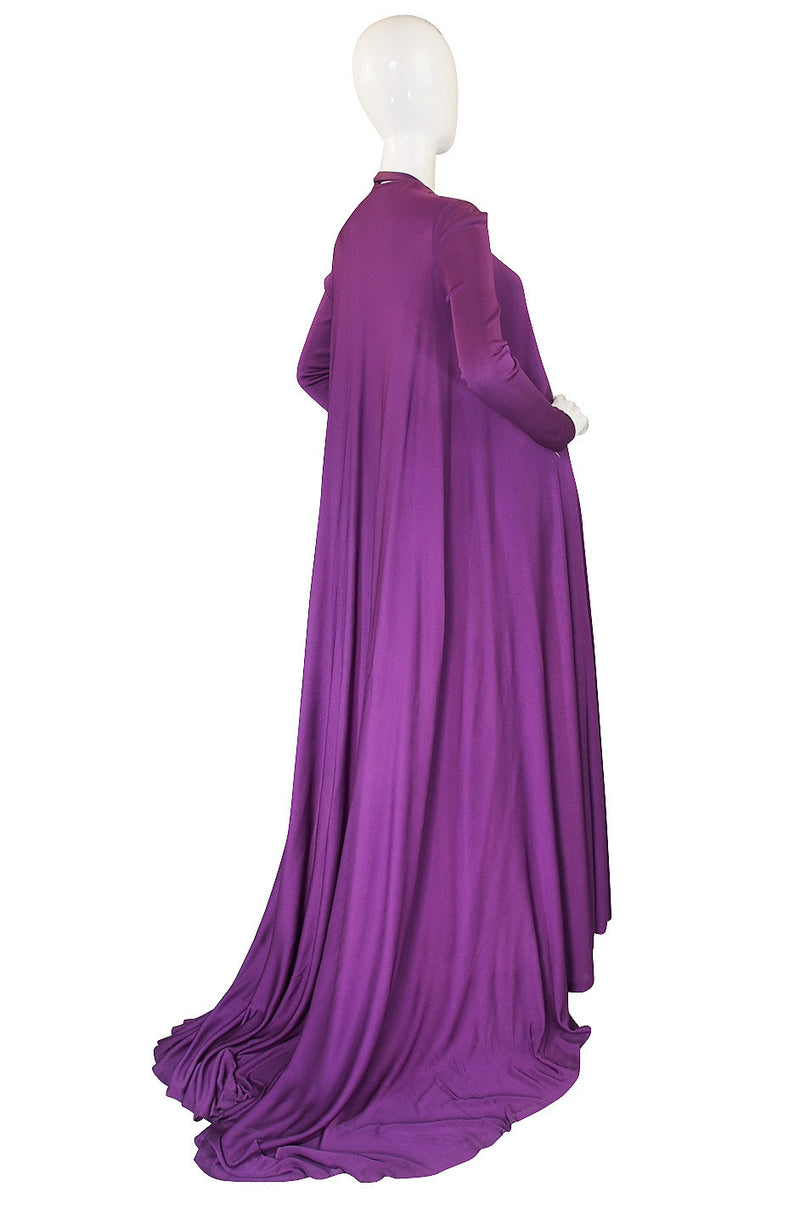 1971 Couture Runway Halston Jersey Dress & Coat
