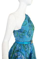 Cruise 2008 Galliano for Christian Dior Blue Silk Dress