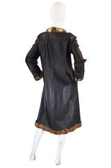 1960s Reversible Piecework Leather and Fur Coat