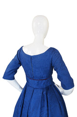 1950s Numbered Christian Dior Silk Brocade Dress
