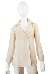 1970s Chic Cream Courreges Pant & Jacket Suit