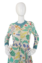 1970s Amazing Bessi Floral Maxi Dress