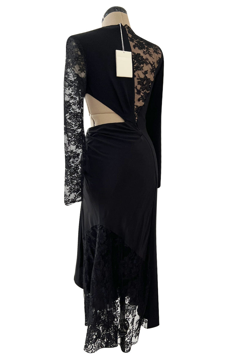 Resort 2019 Givenchy by Clare Waight Keller Black Lace Dress w Side Cut Outs