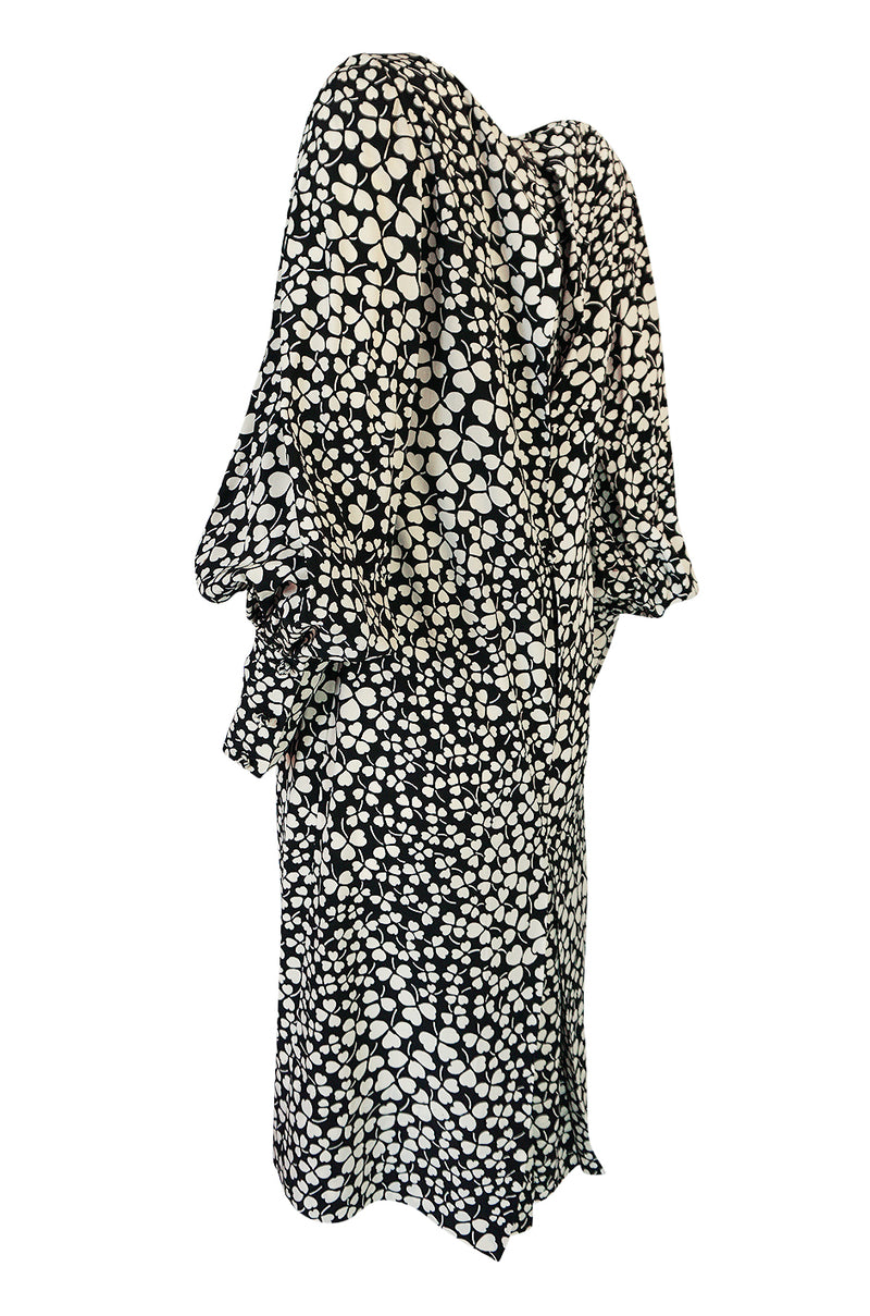 1960s James Galanos Clover & Heart Billow Sleeve Silk Dress – Shrimpton ...