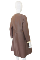 1960s Valentino Silk Taupe Coat or Dress