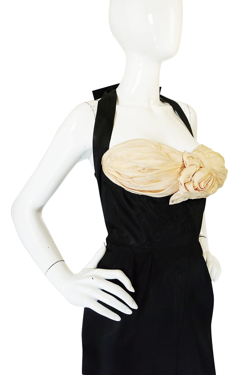 c1947 Pale Blush Pink "Petal" Bust Fitted Silk Dress