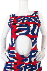 2002 Steven Sprouse Cut Out T-Shirt Dress