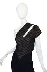 Important 1988-89 Azzedine Alaia Black One Shoulder Dress