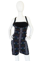 Fall 1990 Collection Azzedine Alaia Printed Romper Playsuit