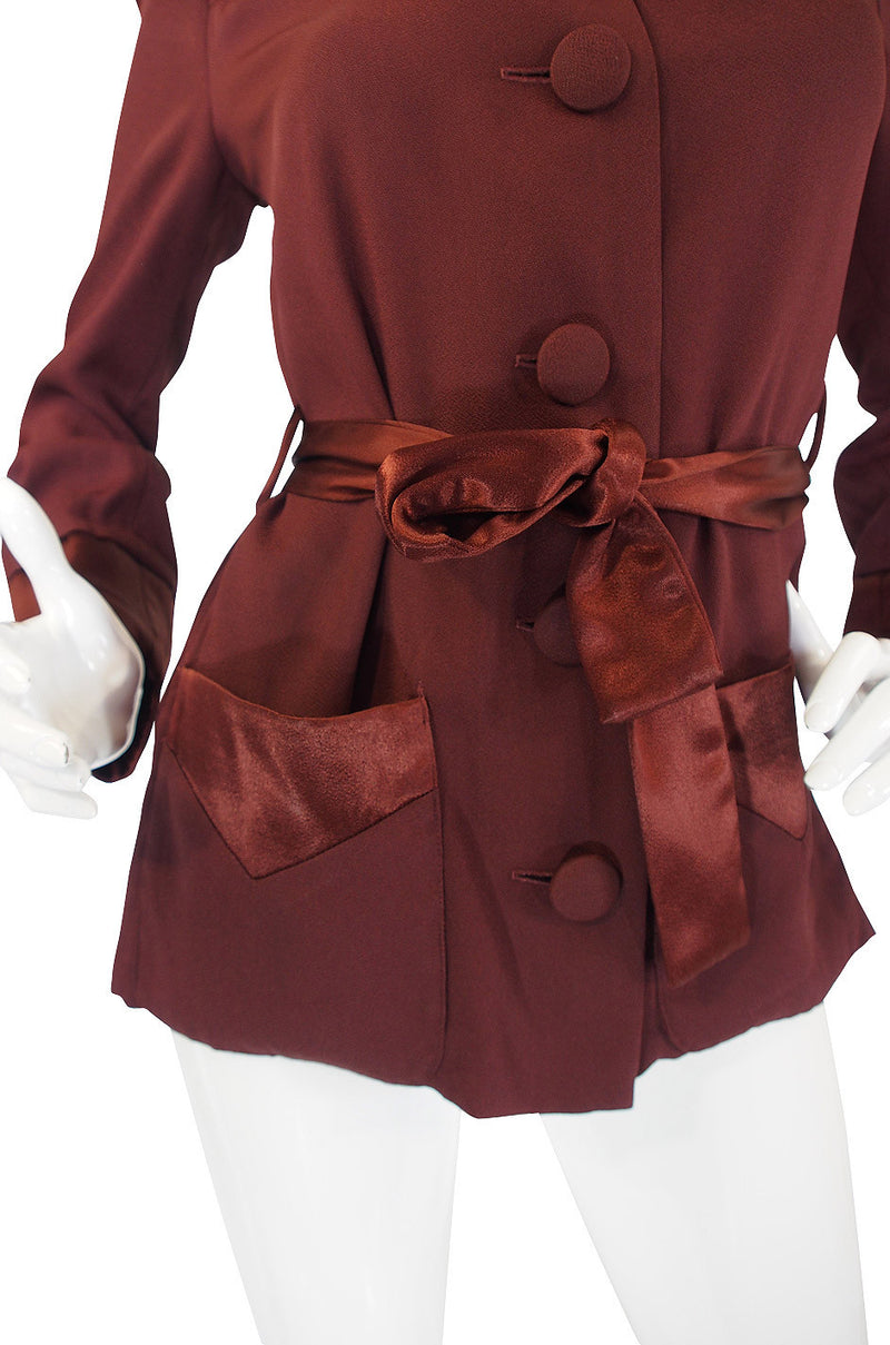 1970s Lee Bender Crepe & Satin Jacket