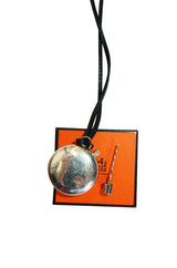 Hermes Silver 925 Perfume Bottle Pendant Necklace
