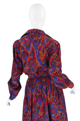 1970s Beautiful Wool Challis Yves Saint Laurent Set