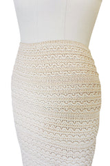1980s Stretch Knit & Cord Kritzia Mini Skirt
