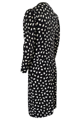 Fall 1982 Yves Saint Laurent Heart Print Black & White Suit Set