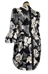 Iconic Fall 2011 Lanvin by Alber Elbaz Ad Campaign & Look 39 Runway Grey Floral Print Dress