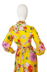 1960s Oscar De La Renta Yellow Maxi Dress