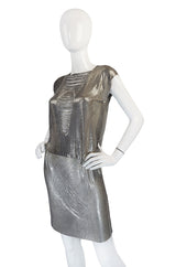 Late 1980s Paco Rabanne Silver Metal Mesh Set