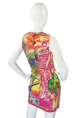 Rare 1990s Versace Couture Miami T Shirt Dress