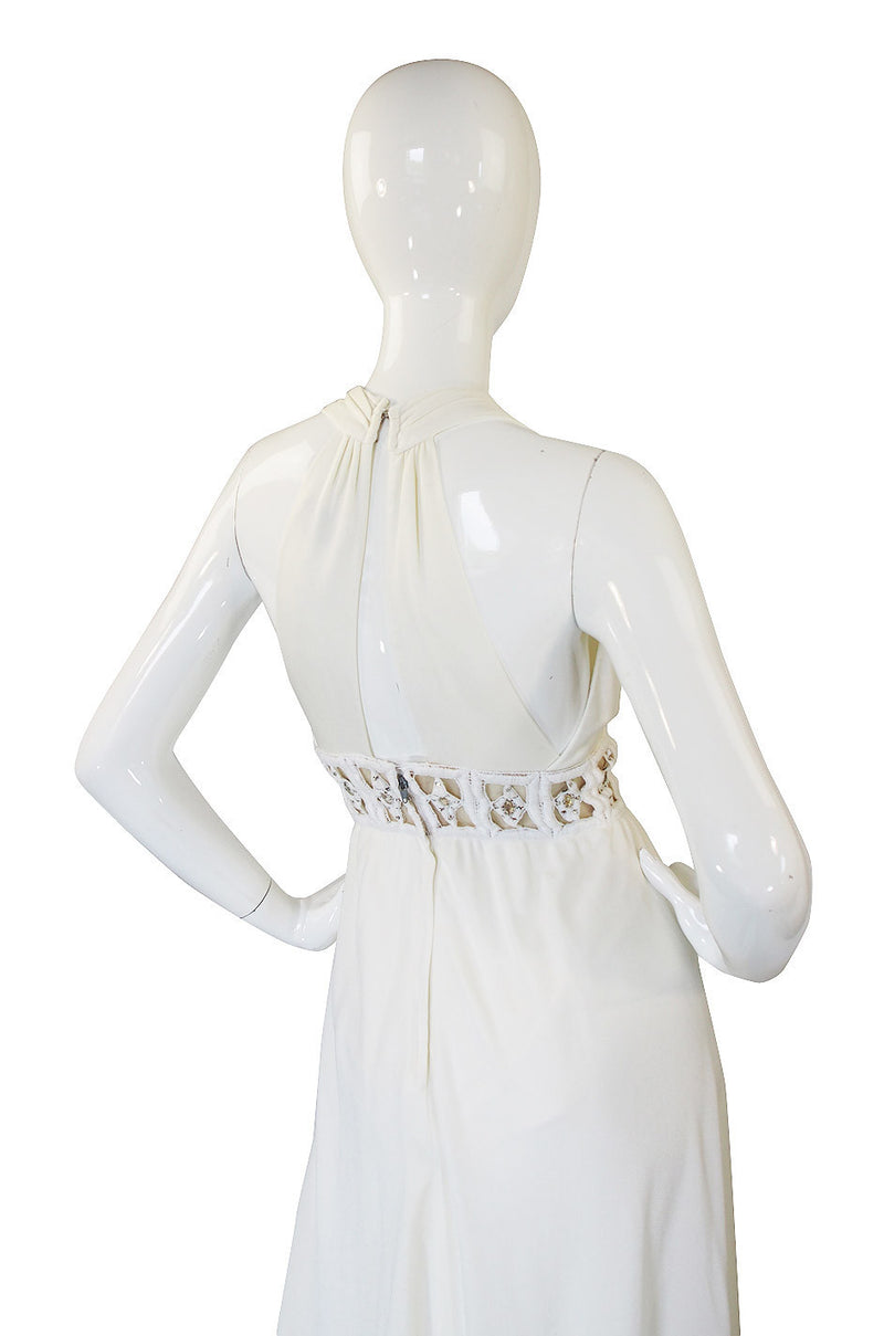 1960s Fred Perlberg White Maxi Dress
